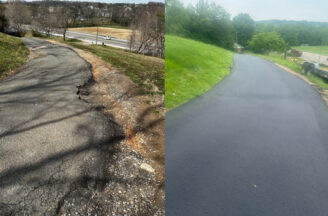 drainage and grading work before asphalt paving