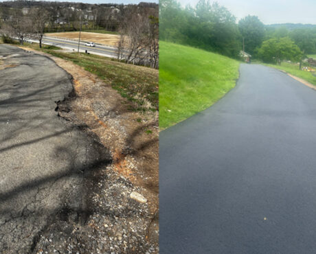 drainage and grading work before asphalt paving