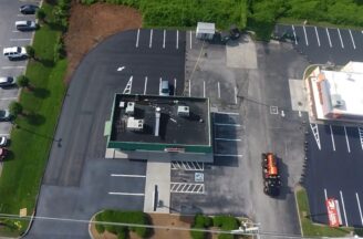 ariel view pap john resurface parking lot