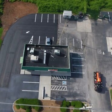 ariel view pap john resurface parking lot